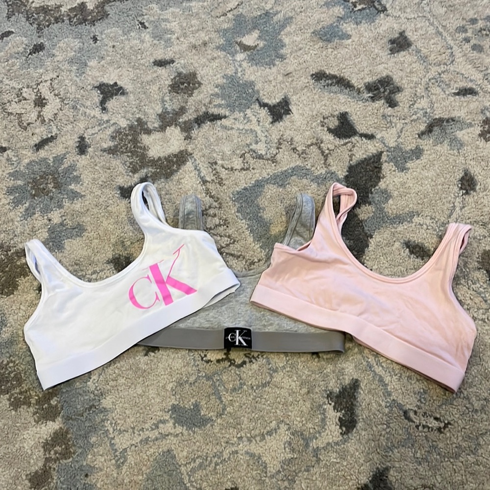 Girls Calvin Klein sports bras set of 3